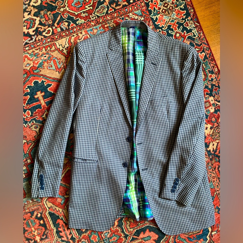 Large/Extra Large Wool and Silk Etro Harry Rosen Mens Blazer